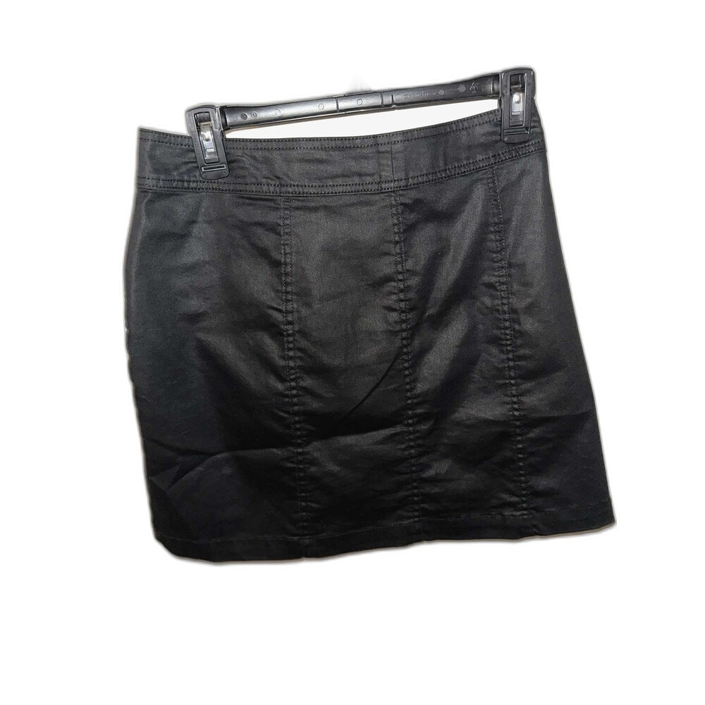 Calvin Klein Black Mini Skirt – Zipper Front Pockets – Size 10 - Picture 3 of 4